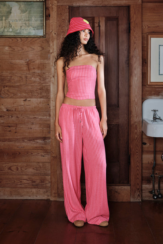 Everyday Linen Pant - Picnic Stripe