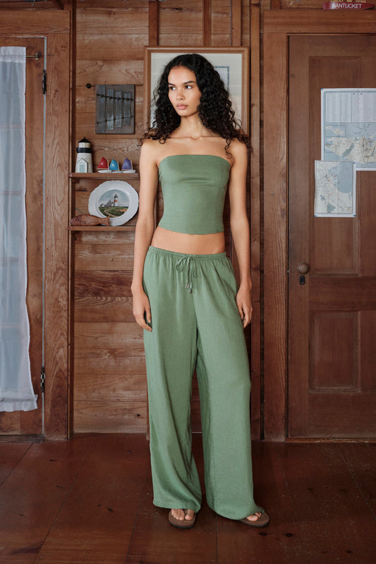 Everyday Linen Pant - Fern