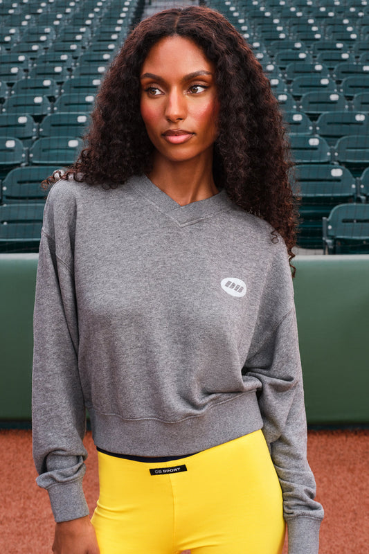 The Club V Neck - Steel Grey