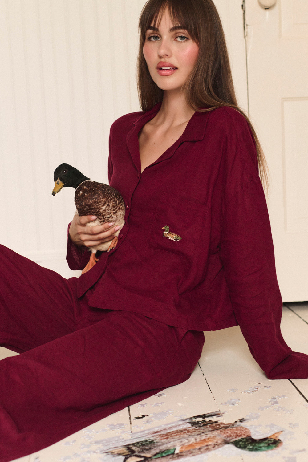 Farm Friends Sleep Set - Mallard in Merlot