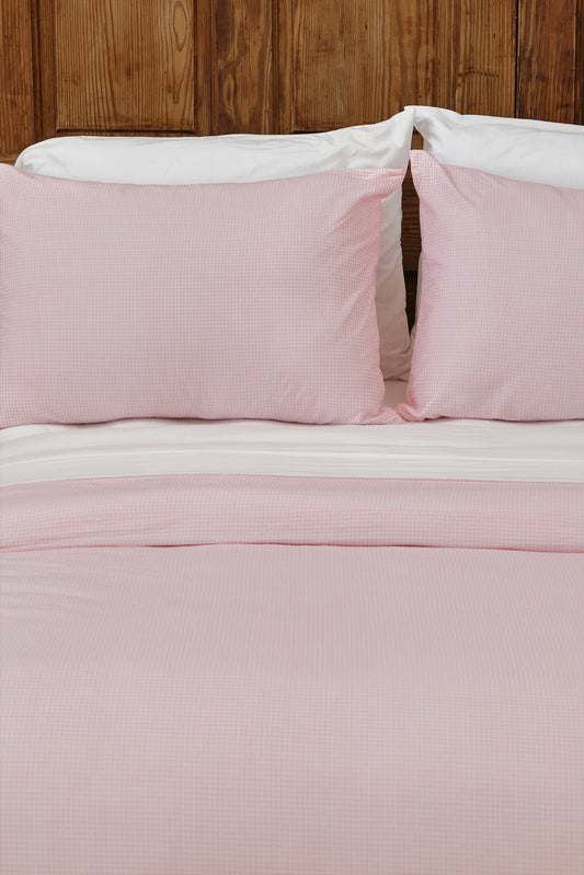 Farm Friends Sham Set - Pink Gingham