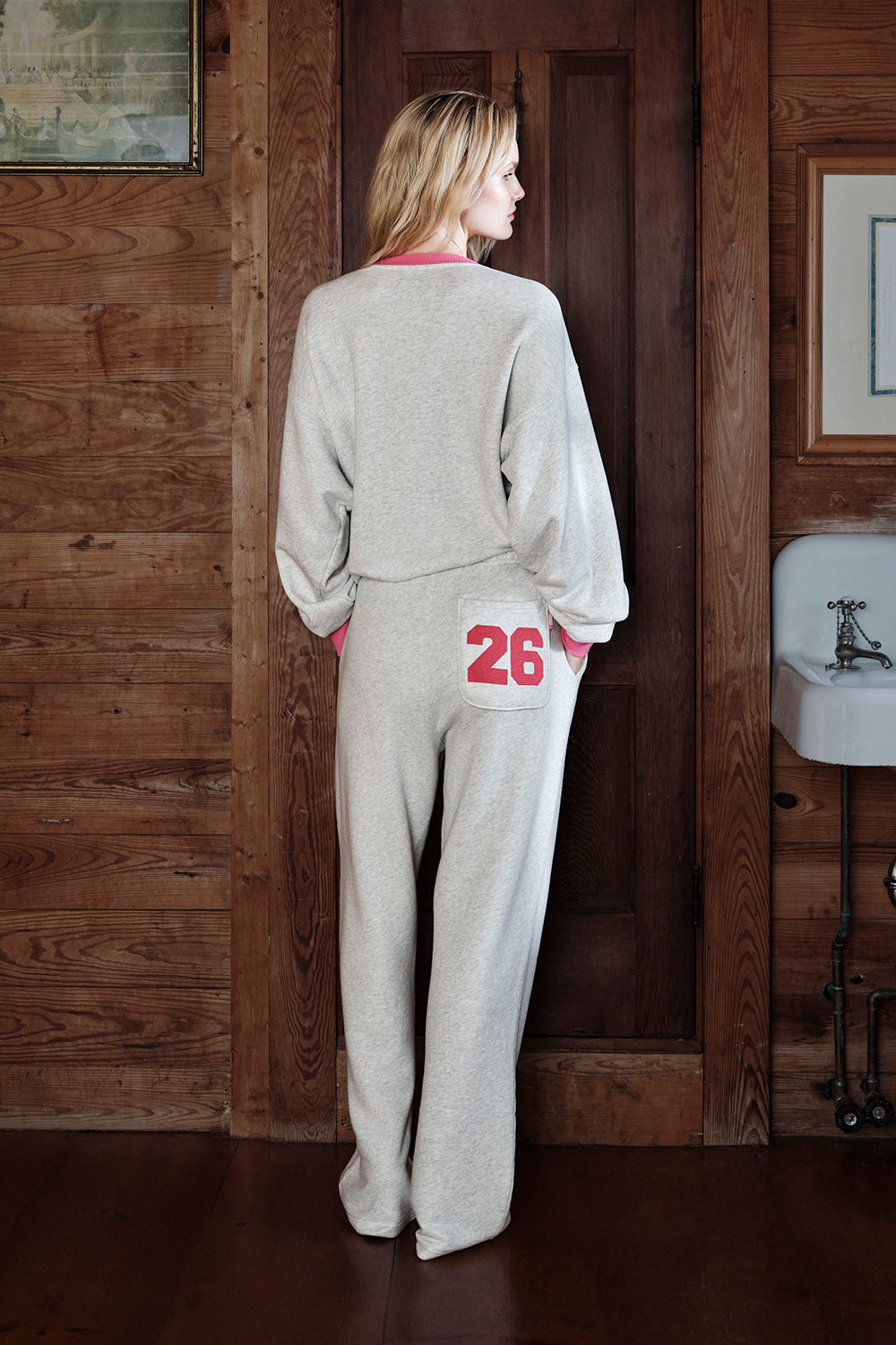 Straight Leg Sweatpant -  Heather Grey