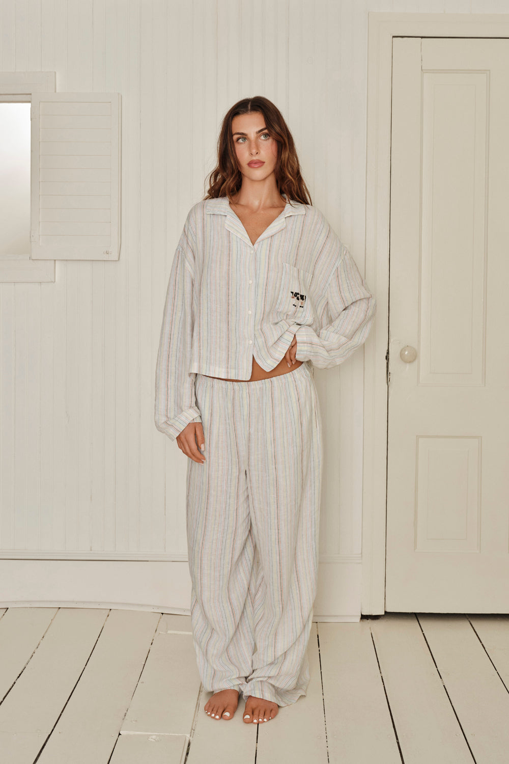 Farm Friends Sleep Set - Cow in Ribbon Stripe