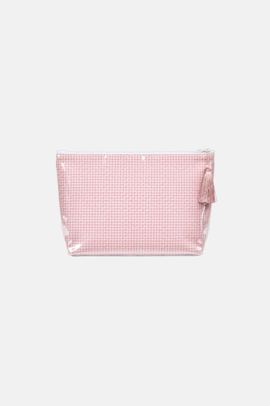 Farm Friends Makeup Bag - Pink Gingham