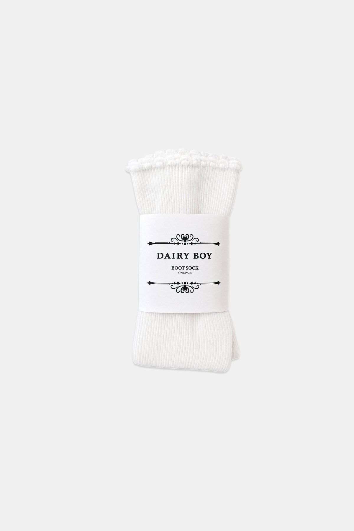 Boot Sock - Soft White
