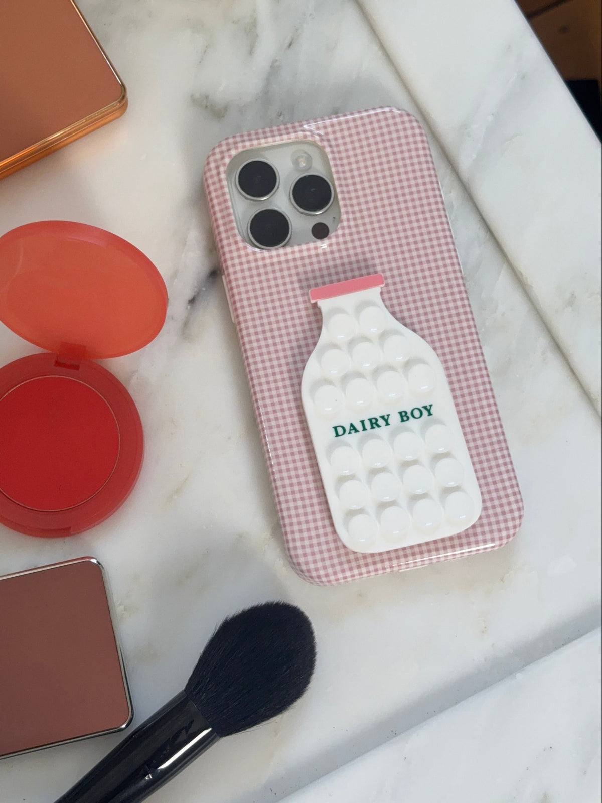Farm Friends Phone Case - Pink Gingham